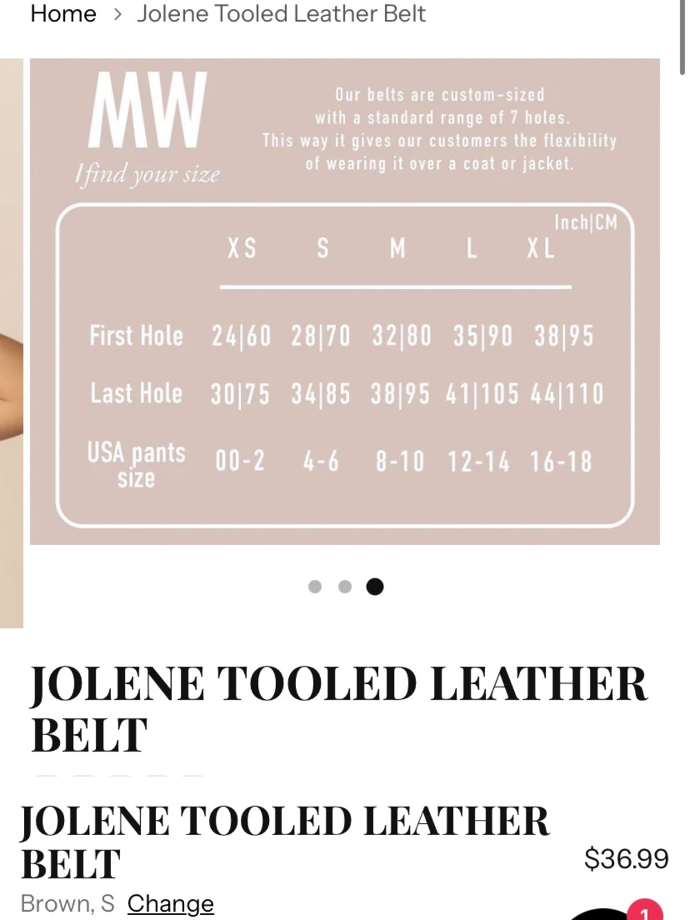Most Wanted Genuine Leather Belt in Brown with Teal Pattern - Picture 3 of 6